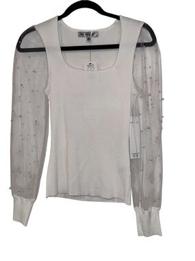 White Sheer Blouse NWT